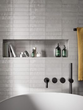 white metro tile