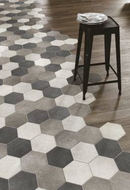 Black Hexagon Tiles