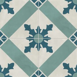 Sage Green Patterned Victorian Tile