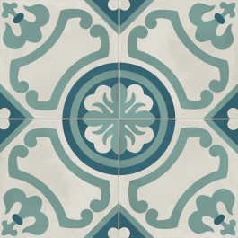 Green Floral Patterned Tile