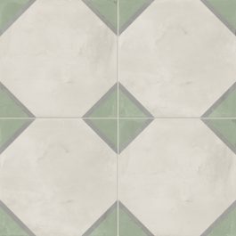 Sage Green Victorian Diamond Patterned Tile